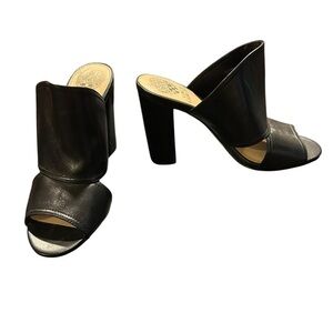 Elegant Black Women's Heeled Mules